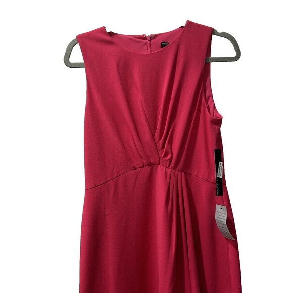 Maggie London NEW Cocktail Dress 6 Wrap Feminine Fairy Money Pink Asymmetrical - Picture 9 of 10